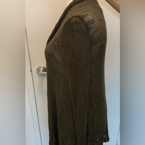 🔵Zara Knit Drapey Open Front Cardigan Size Medium - Picture 4 of 9